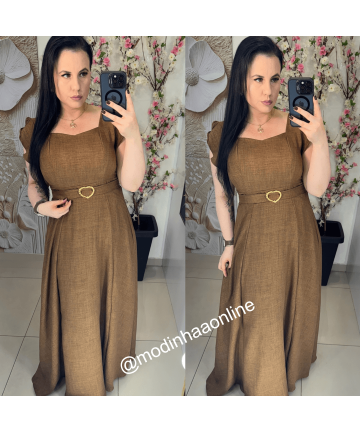 Vestido Muriel Marrom